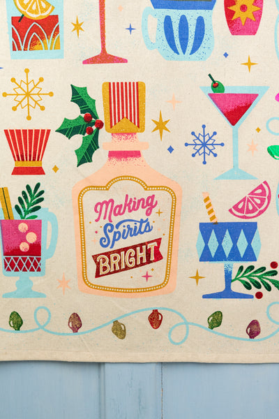 Spirits Bright Holiday Tea Towel