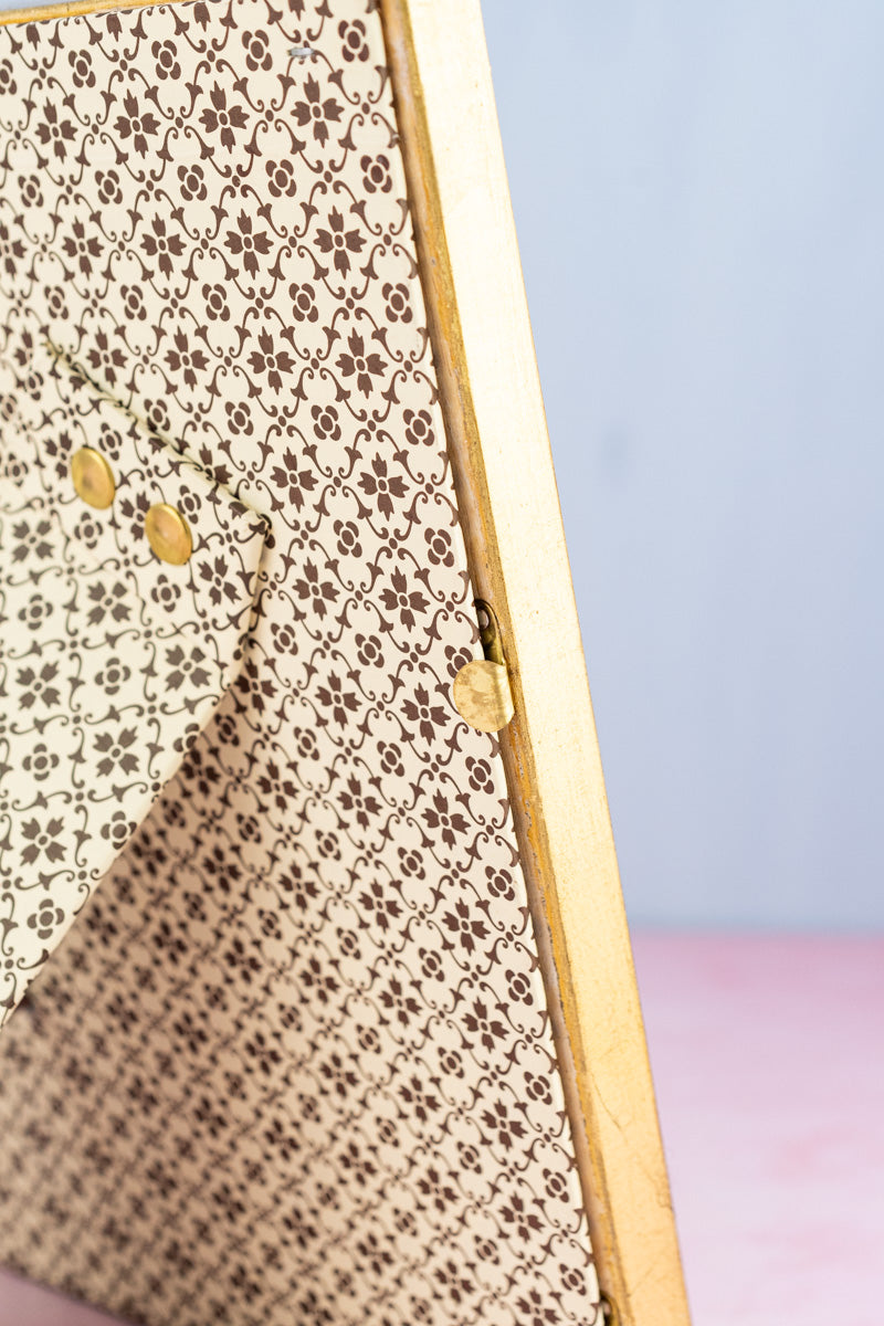 Rectangular Italian Cream and Gold Frame