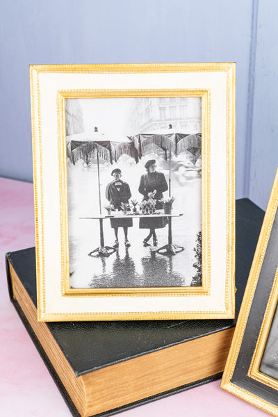 Rectangular Italian Cream and Gold Frame