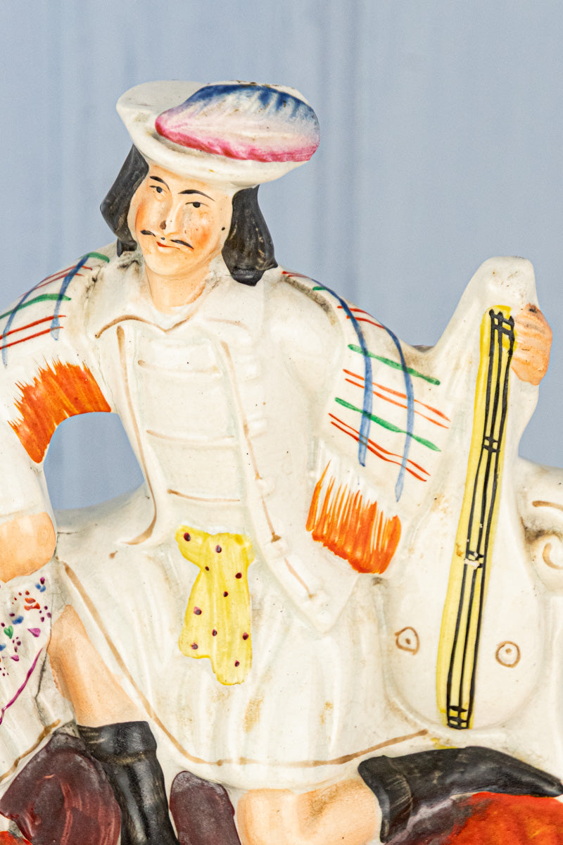 Antique Staffordshire Couple Figural