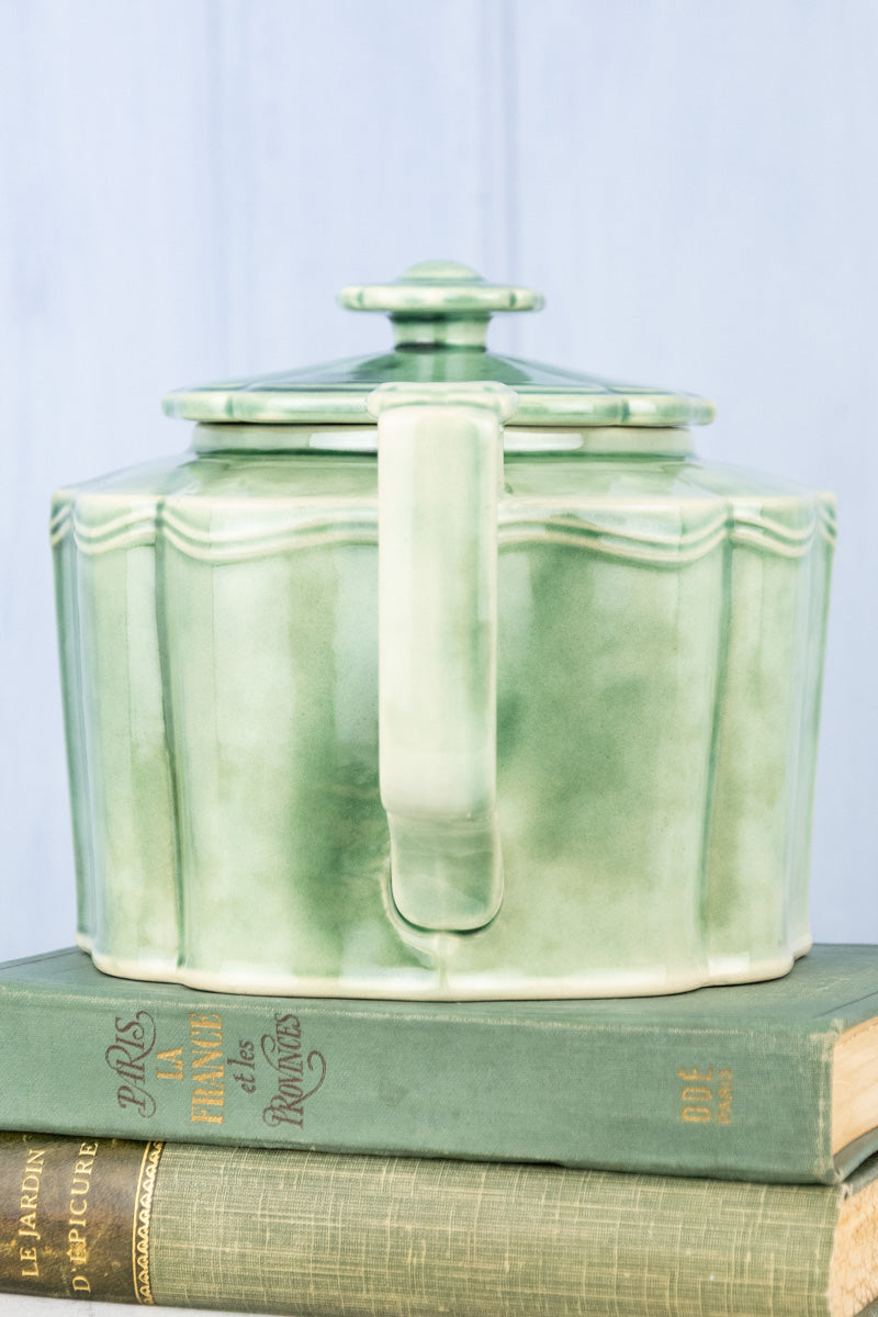 Green Stoneware Teapot, image 4 of 12