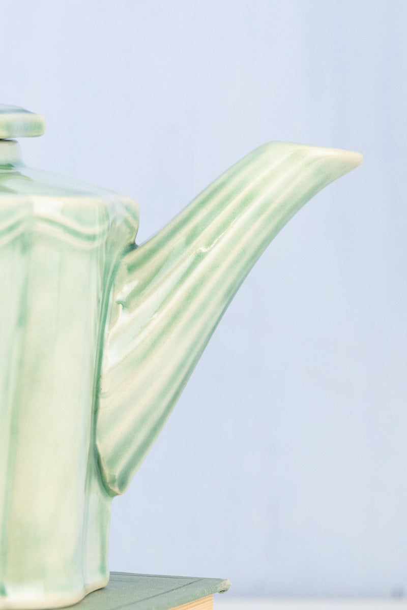 Green Stoneware Teapot, image 5 of 12