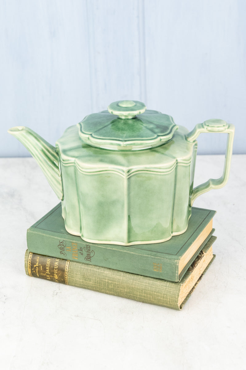 Green Stoneware Teapot, image 6 of 12
