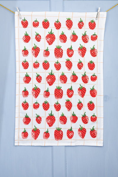 Sweet Strawberry Tea Towel