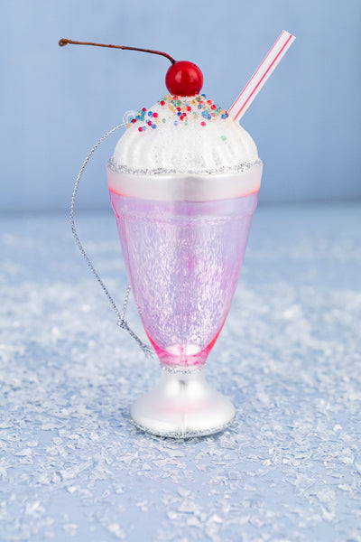 Tall Milkshake Glass Ornament