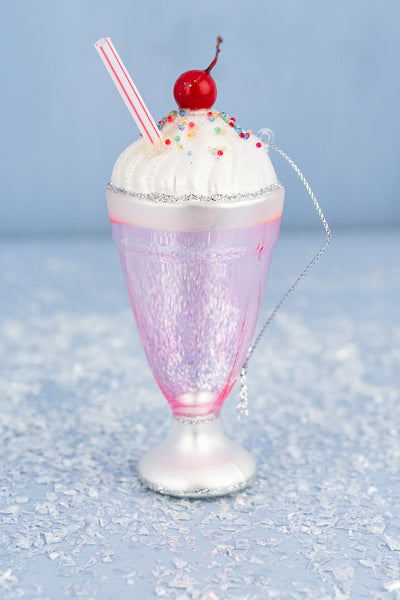 Tall Milkshake Glass Ornament