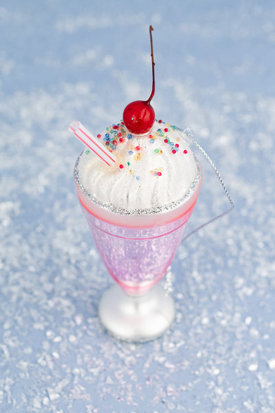 Tall Milkshake Glass Ornament