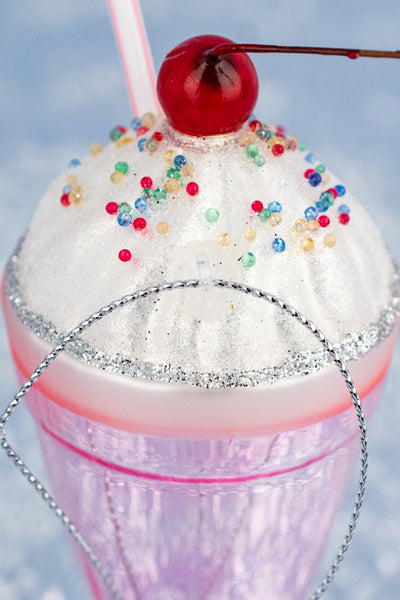 Tall Milkshake Glass Ornament