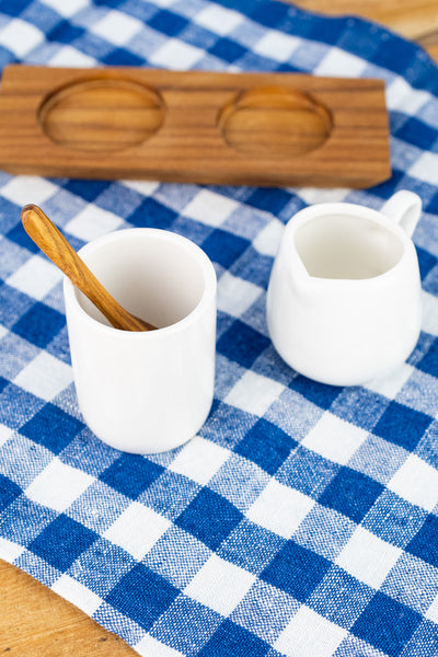 Teak Sugar & Creamer Set