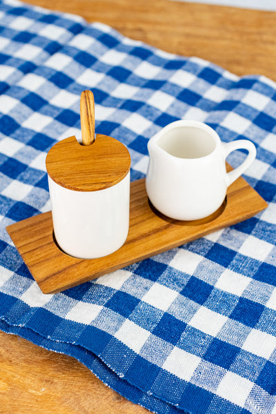 Teak Sugar & Creamer Set