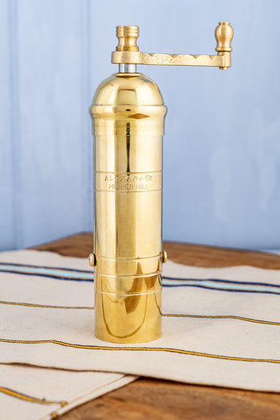 The Original Greek 7" Brass Pepper Mill