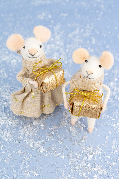 Tidings Terri & Yuletide Yolanda Mouse Ornaments