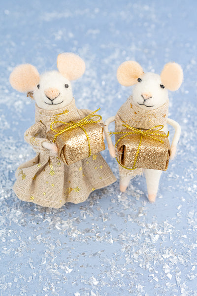 Tidings Terri & Yuletide Yolanda Mouse Ornaments