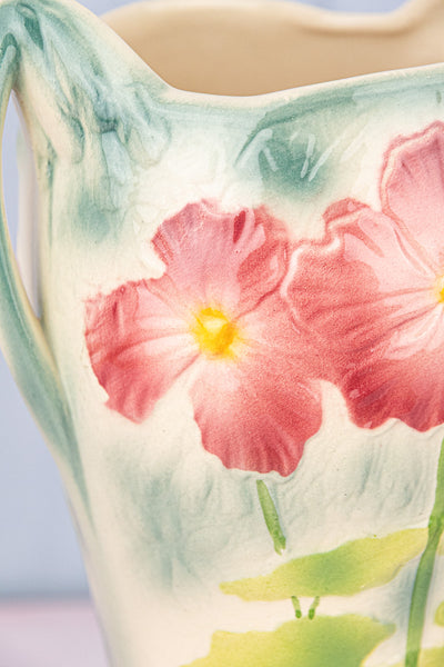 Antique French Majolica Floral Vase