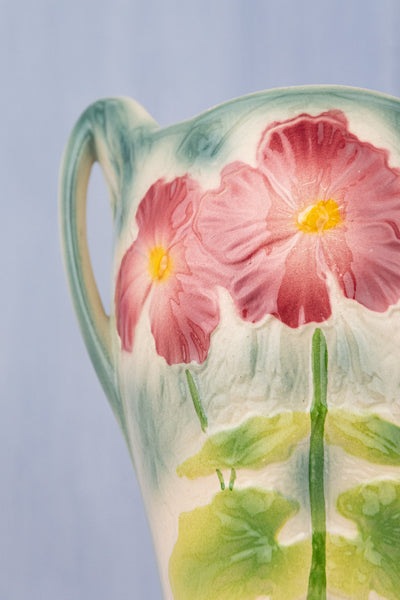Antique French Majolica Floral Vase