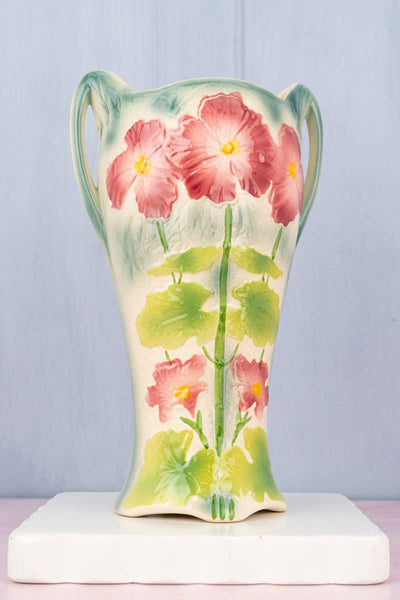 Antique French Majolica Floral Vase