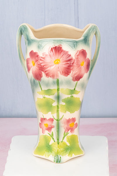 Antique French Majolica Floral Vase