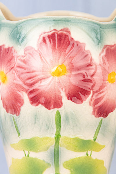 Antique French Majolica Floral Vase