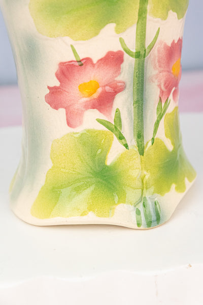 Antique French Majolica Floral Vase