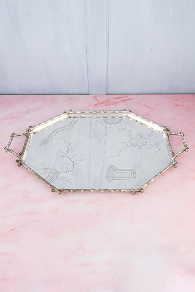 Victorian Aesthetic Movement Silverplate Tray