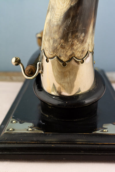 Victorian Brass & Horn Dressing Gong