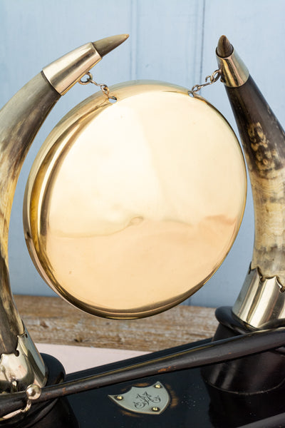 Victorian Brass & Horn Dressing Gong