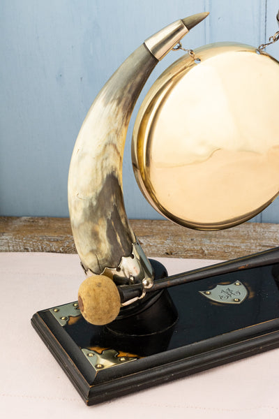 Victorian Brass & Horn Dressing Gong