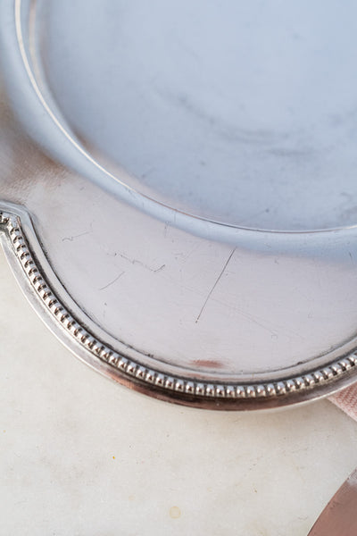 Victorian Glass & Silverplate Dish with Sterling Silver Lid