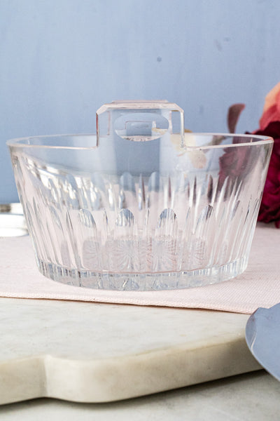 Victorian Glass & Silverplate Dish with Sterling Silver Lid