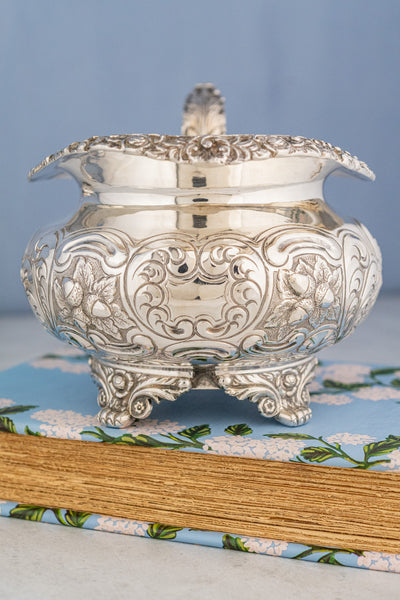 Victorian Scottish Silverplate Milk and Sugar Set