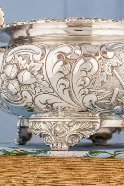 Victorian Scottish Silverplate Milk and Sugar Set