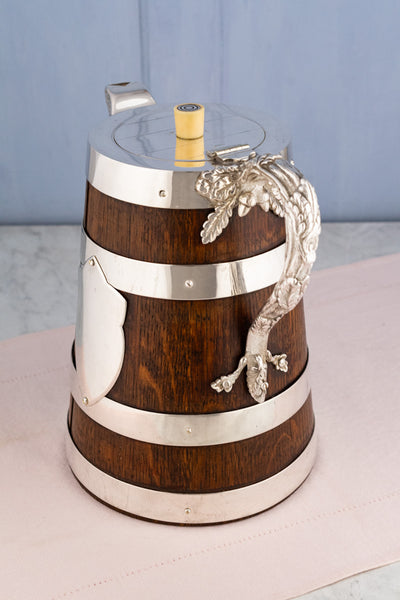 Victorian Oak and Silverplate Jug