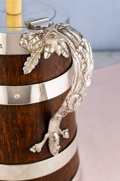 Victorian Oak and Silverplate Jug