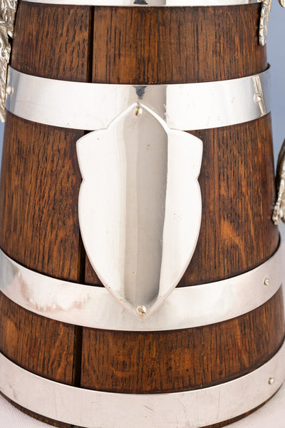 Victorian Oak and Silverplate Jug