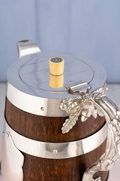 Victorian Oak and Silverplate Jug