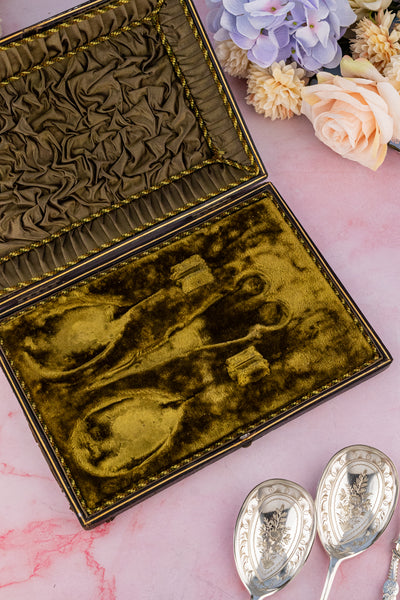 Victorian Silverplate 3-piece Fruit Set with Grape Shears