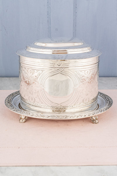 Victorian Silverplate Biscuit Box