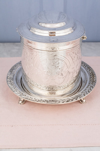 Victorian Silverplate Biscuit Box