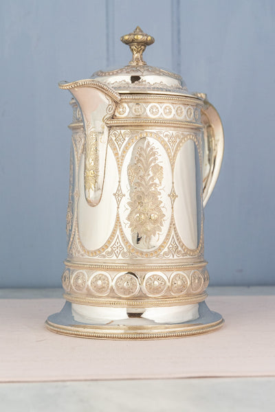 Victorian Silverplate Engraved Jug