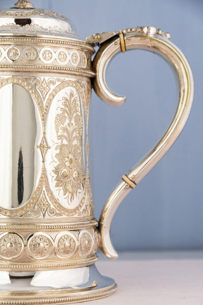 Victorian Silverplate Engraved Jug