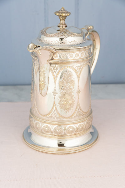 Victorian Silverplate Engraved Jug