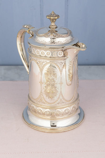 Victorian Silverplate Engraved Jug