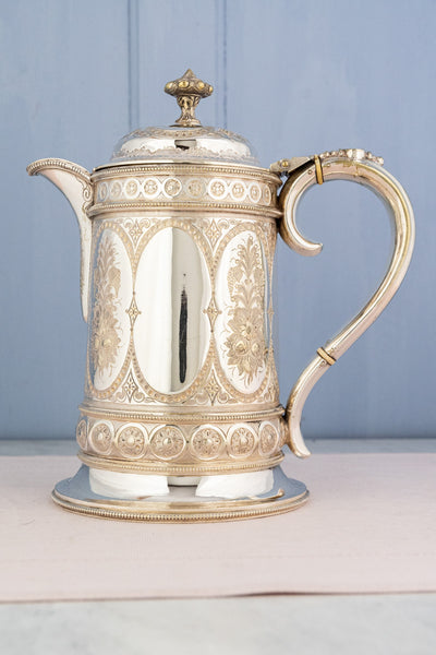 Victorian Silverplate Engraved Jug