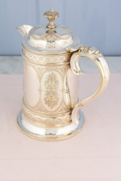 Victorian Silverplate Engraved Jug