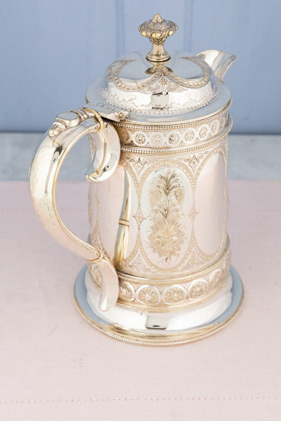 Victorian Silverplate Engraved Jug