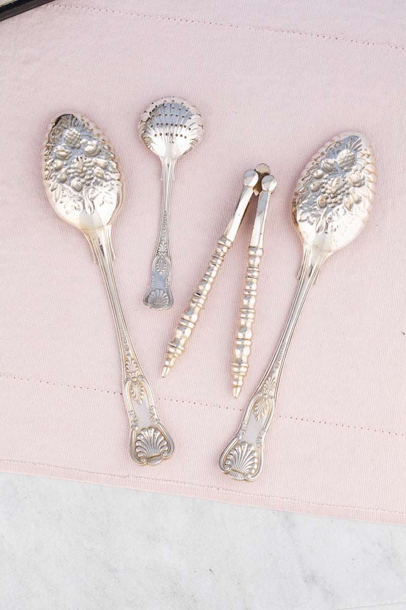 Victorian Silverplate Fruit & Nut Serving Set