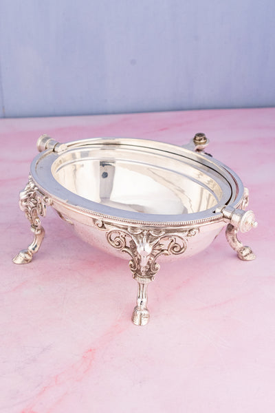 Victorian Silverplate Roll Top Server
