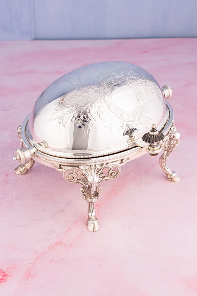 Victorian Silverplate Roll Top Server