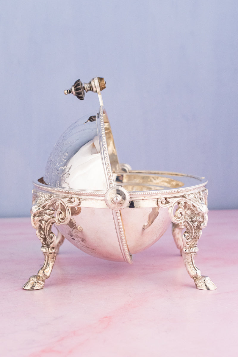 Victorian Silverplate Roll Top Server