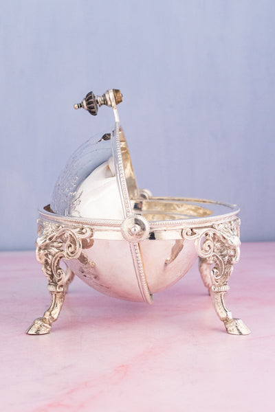 Victorian Silverplate Roll Top Server